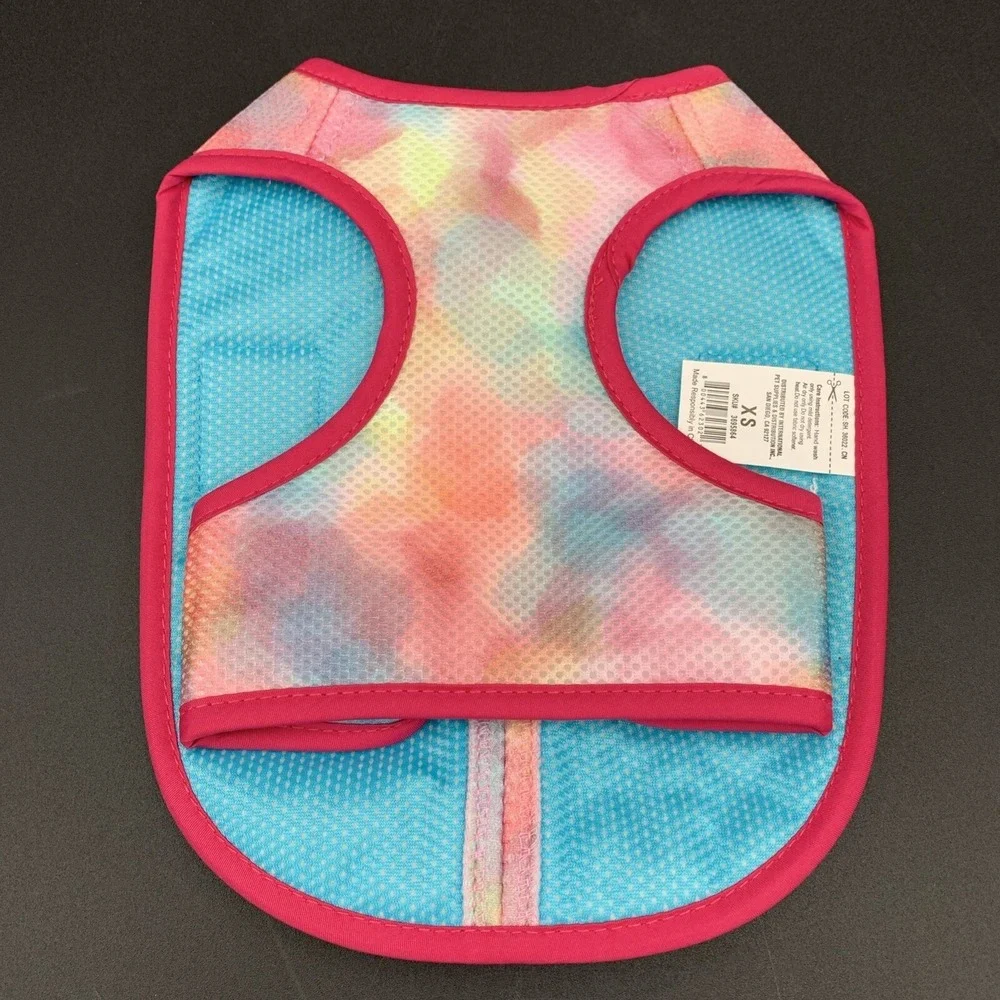 Youly Cooling Nature Lover Dog Vest Size XS Watercolor Pink Tie Dye 11 - 13 Inch